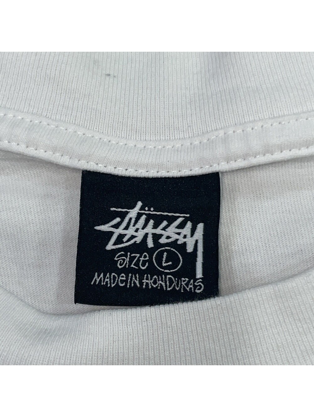 Stussy Basic Logo T-Shirt White Short Sleeve Graphic Tee Mens Large NEW NWOT - Picture 5 of 10